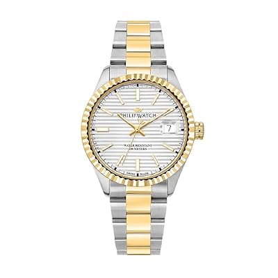 Philip Watch Orologio Uomo, Tempo, Data, Analogico, 39 mm, Collezione CARIBE URBAN, Guilloché - R8253597129