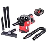 Milwaukee M18 CV 501 18V Akku Handstaubsauger + 1x Akku 5,0Ah - ohne Ladegerät