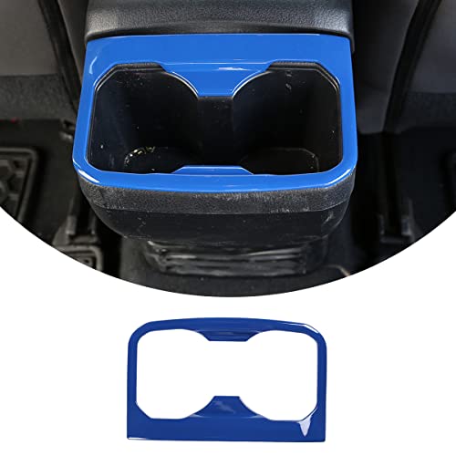 TongSheng Car ABS Inner Rear Row Cup Holder Trim Panel Stickers,Fit for Tacoma 2016 2017 2018 2019 2020 2021 2022 2023,Rear Row Cup Holder Protective Panel Stickers Accessories (Blue)