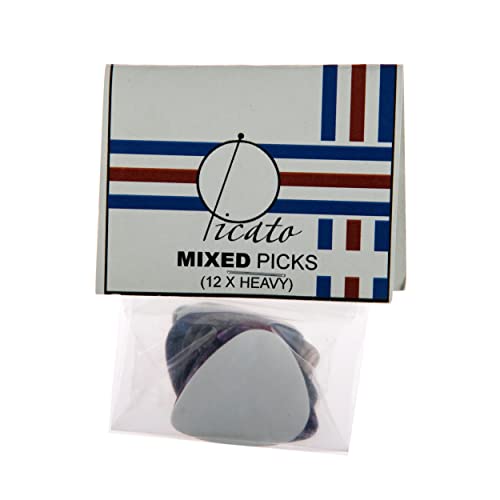 Picato Lot de 12 médiators lourds - Les Beatles, Paul McCartney, John Lennon, RIngo Starr, George Harrison Picato Lot de 12 médiators lourds