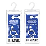 GAOLAOSY Portable Handicap Placard Holder, Transparent Disabled Permit Protector with...