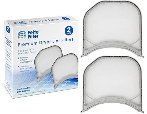 Fette Filter - Value Pack of 2 Dryer Lint Screen Compatible with ADQ56656401 Lint Filter & Dryers. Replaces Part Numbers AP4457244, 1462822, AH3531962, EA3531962 & PS3531962