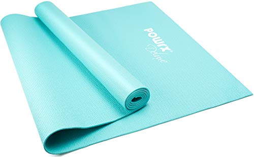 Powrx Yoga Mat With Bag | Exercise Mat For Workout | Non-Slip Large Yoga Mat For Women, 68" X 24" Turquoise, 0.15 Inches Thickness #TOP10