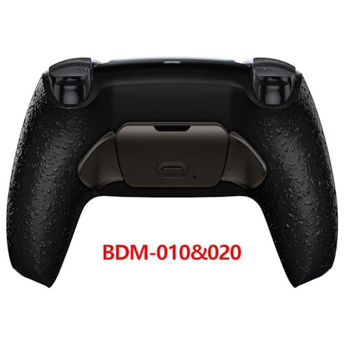 Image of eXtremeRate Textured Black Real Metal Buttons (RMB) Version Rise 2.0 Remap Kit for PS5 Controller BDM 010 020, Upgrade Board & Redesigned Back Shell & Programable Back Buttons Set for PS5 Controller