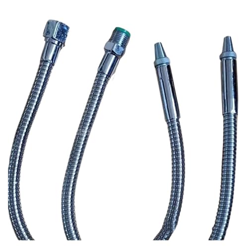 Tubo metálico flexible para refrigeración por agua Tubo flexible de metal for refrigeración por agua y aceite, de 400 a 700 mm, con boquilla de cabeza redonda.(400mm,1/2 INNER THREAD)