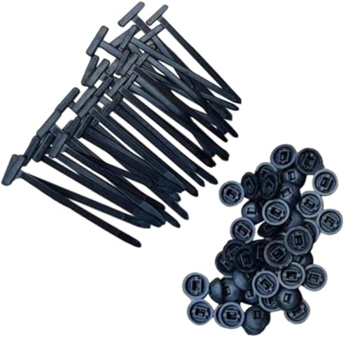 50 hebillas universales de nailon para bridas de cables, resistentes y autobloqueantes, sujetacables de plástico para carrocería de coche, herramienta de sujeción de cables de plástico para maleteros