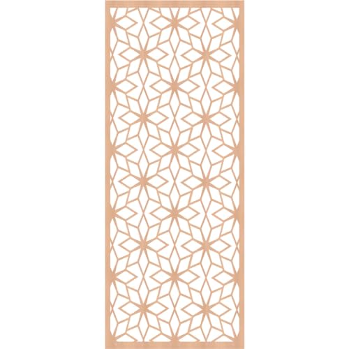 Image of 19 3 /8 inchW x 49 3 /8 inchH x 1 /4 inchT Lake Decorative Fretwork Wood Wall Panels, Alder