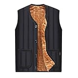 [アイシンク] メンズ ベスト ボア 中綿 ビジネス 軽量 防寒 スーツベスト Vネック カジュアル フォーマル 裏起毛 保温 インナーダウン ゴルフ 大きいサイズ モコモコ アッタカ ダウンベスト 無地 チョッキ インナーベスト 裏ボア フリース 厚手 ノースリーブ ポケット 作業着 アウトドア ウルトラライト 襟なし ボタン コットンダウン ゆったり カーディガン 通勤 通学 ブラック M