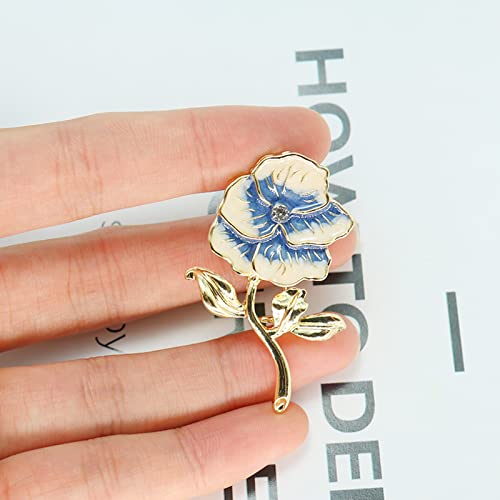 Image of Enamel Daisy Flowr Brooch Pin,Cute Sun Flower Suit Lapel Pin Plant Gladdon Flower Coat Pin Clothes Accessories Wedding Party Jewelry for Women Girl