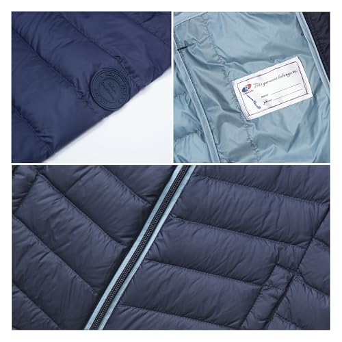 Image of Rokka&Rolla Girls' Ultra Lightweight Packable Down Puffer Jacket Coat