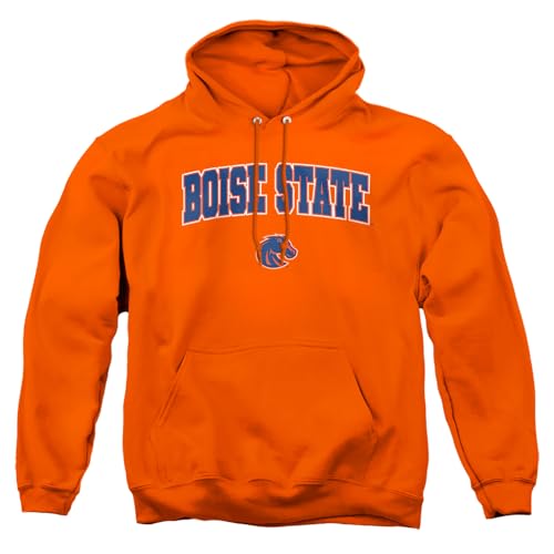 Boise State University Arch Logo Secondary Adult Pull-Over, Orange, S