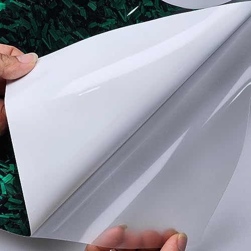 Image of LZLRUN Gloss Green Forged Carbon Fiber Car Vinyl Wrap Film 1ft x 3.5ft