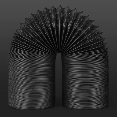 Richya Flexible 6'' 25 Ft Aluminum Dryer Vent Hose Air Ducting Non-Insulated With 2 Screw Clamps For Heating Cooling Ventilation, Hvac Duct & Exhaust Pack #TOP3