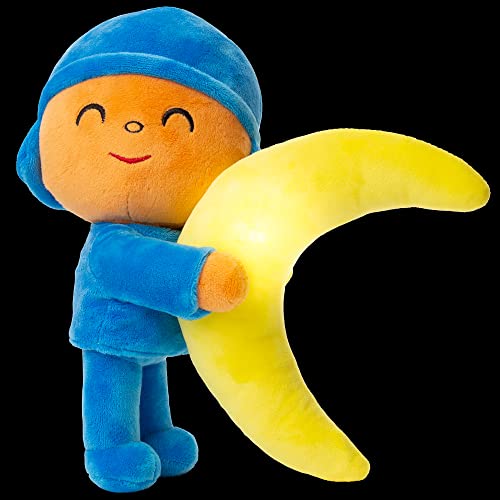 Pocoyo Light Up Plush - Acts As A Night Light And Sleep Soother - For Toddlers, Girls And Boys - Officially Licensed Light Up Doll - Preschool Leaning Plush Bedtime (Light Up Moon Plush) #TOP1