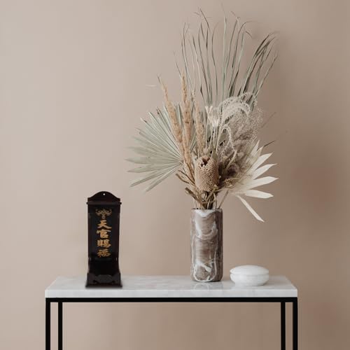 Soporte de Buda de mesa en madera tallada con base estable para estante flotante 8