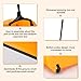Maxcheck 12 Pcs 37 Inch Lobby Dust Pan Bulk Upright Lobby Dust Pan Plastic Commercial Dustpan with Long Handle Upright Standing Dustpan Heavy Duty for Office Home Indoor Outdoor Use (Yellow)