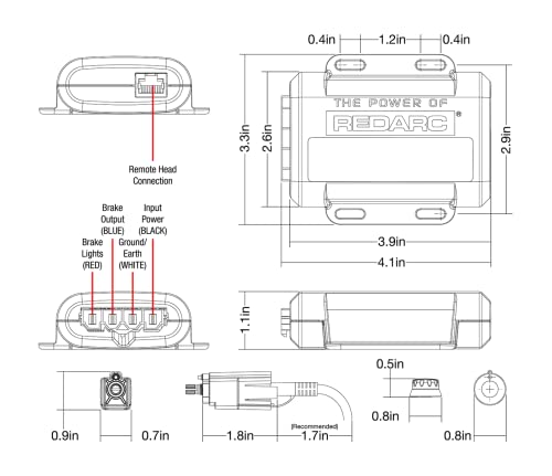REDARC Tow-Pro Liberty Electric Trailer Brake Controller Kit, Everyday Mode for Proportional Braking, Active Calibration, Inertia Sensing, Manual Override for Trailer Sway, Compatible with 12V Systems
