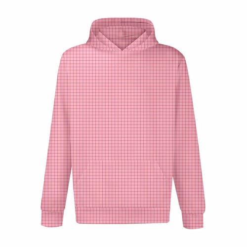 Sudadera sin mangas hombre con capucha rosa M casual 3