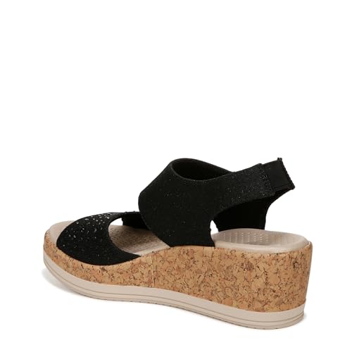 BZees Women's Reveal Bright Wedge Sandal, Black, 6 UK - Image 7