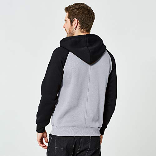 DUOFIER Hoodies for Men Pullover Hooded Sweatshirt with Kangaroo Pocket, 39Light Gray-2XL2