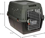 Kerbl Transporter Eco (dł. x szer. x wys. 92 x 64 x 67,5 cm, z miską na wodę i uchwytem do przenoszenia, wysokiej jakości metalowymi drzwiami) 80564