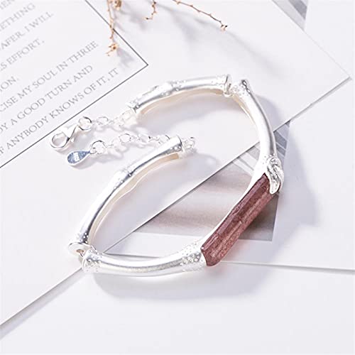 Bijoux en cristal de fraise s925 argent fin pour dames