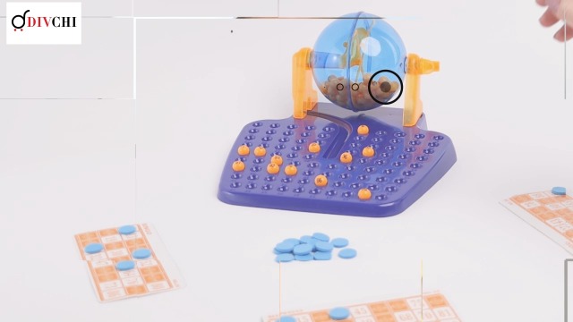 DIVCHI Bingo Game Set - Complete with Bingo Balls, and Bingo Cards, Bingo machine
