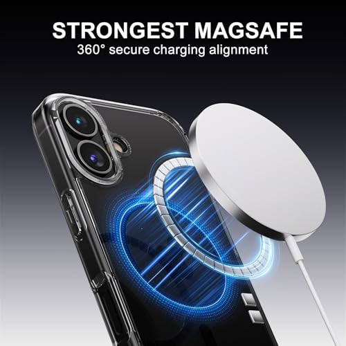 PAUL B for 2025 iPhone 17 Case (Compatible with MagSafe) Military Grade Drop Protection(Drop Tested up to 13FT) Anti Yellowing | Magnetic Rugged Shockproof Phone Cover (Clear Black, iPhone 17) by PAUL B - Used condition - Image 4