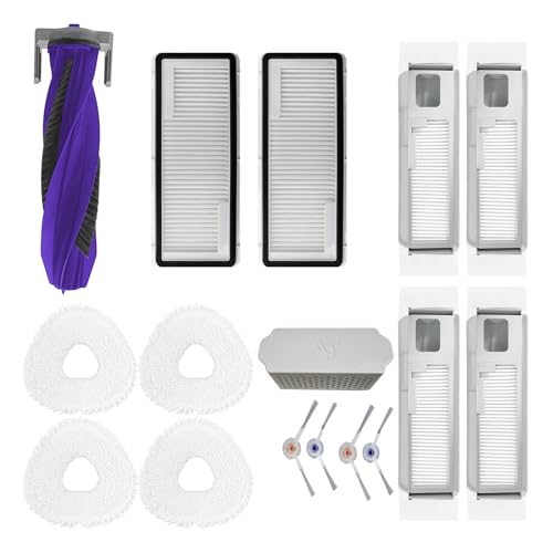 Aerqvix Accessories Replacement for NARWAL Freo X Ultra Robot Cleaner Vacuum Accessories Set 1X MainBrush 2X Filters 4X Moppads 4X SideBrushes 4X Dustbags 1X Silver ion Module