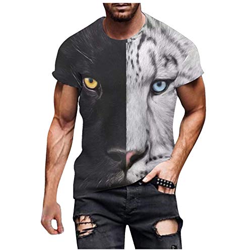 3D Wolfs Print Fashion Mens T Shirt Men's Muscle T-Shirt Men's Muscle T Shirts Mens Muscle Gym T-Shirts Men's Gym Workout T Shirt