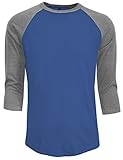 NE PEOPLE Mens 3/4 Sleeve Baseball Tshirt Raglan Jersey Shirt (S-2XL)