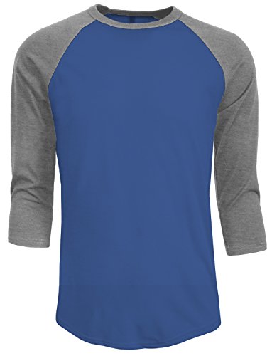 NE PEOPLE Mens 3/4 Sleeve Baseball Tshirt Raglan Jersey Shirt (S-2XL)