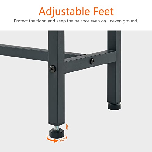 Gewudraw Console Table, Narrow Sofa Table, 55.1'' Entryway Table, Industrial Sofa Table For Hallway, Living Room, Bedroom, Long Console Table - Vintage Brown #TOP7