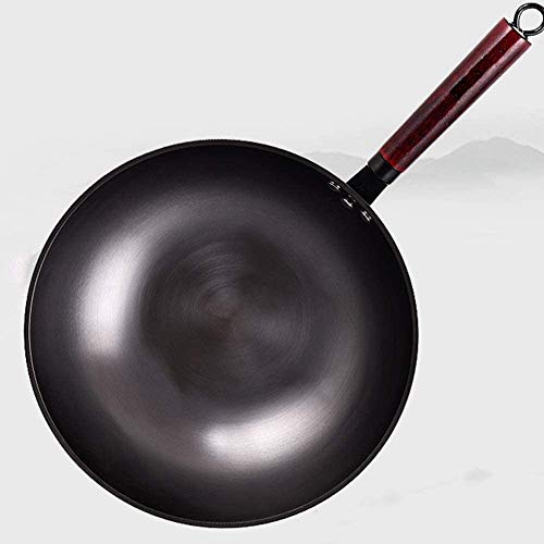 Wok de acero al carbono de 12.5 pulgadas