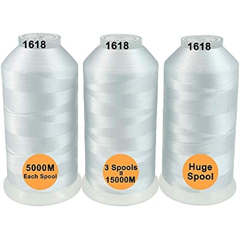 New brothread 5000M White Polyester Embroidery Thread Cover