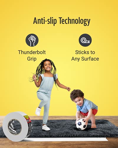 Professional Rug Tape - 2 Inch By 40 Yards (120 Feet! - 2X More!) - Double Sided Non-Slip Carpet Tape - Premium White Finish - Perfect Gripper For Holding Indoor Rugs In Place #TOP2