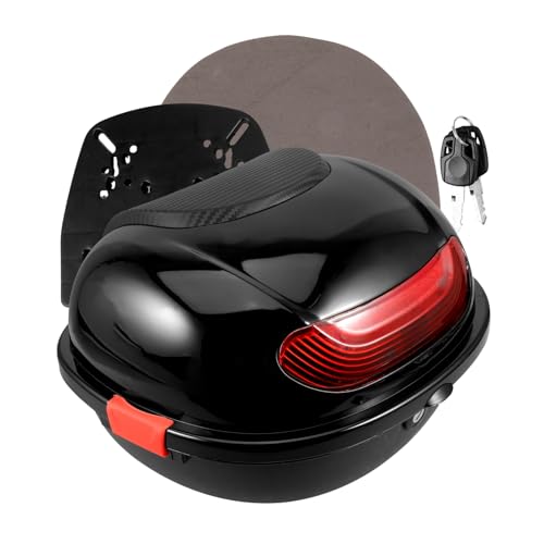 JECOMPRIS Maletero Moto Resistente PP con Respaldo Maletero Motocicleta Moderno y Espacioso para Herramientas y Pertenencias Fácil Instalación para Motocicleta