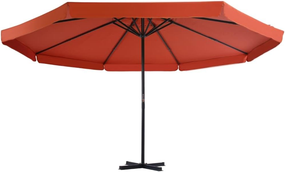vidaXL Garden Parasol with Crank Outdoor Patio Sunshade Sun Shelter Aluminum