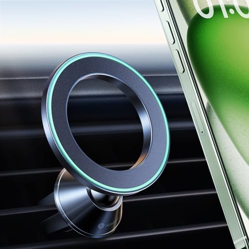 VICSEED Vollmetall Handyhalterung Auto Magnet für Mgasafe Autohalterung [26xN55 Stärkste Magneten] Lüftung [Integrierte Metallclip] KFZ Halterung für iPhone 17 16 15 14 13 ProMax S