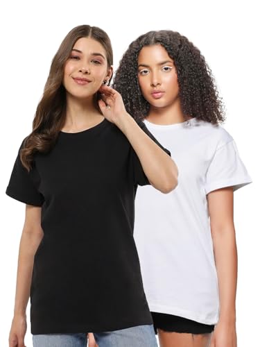 T-shirt col rond coton femme ample pour un look chill et week-end