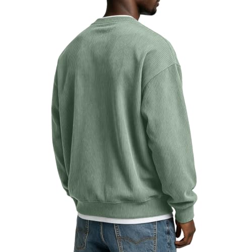 Corduroy Henley Shirts for Men Long Sleeve Casual Pullover Fall Shirt - image 5
