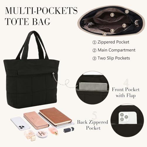 Bolso Tote Pequeño Puffer para Mujer miniatura 4
