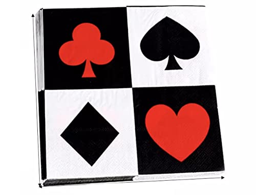 loveballoonsbedfordshire Casino Party Disposable Napkins x16