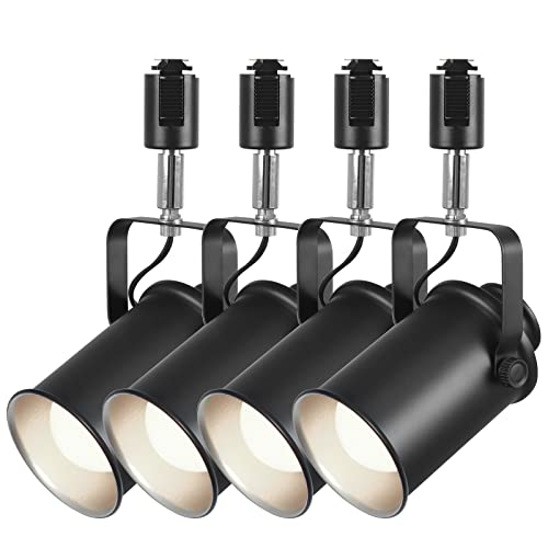 共同照明 4個セット ダクトレール用 スポットライト E26 LED電球 60W形相当 9W 昼白色 SETGDKB-9W-4B レールライト ライティングバー用スポットライト ダクトレールライト 黒