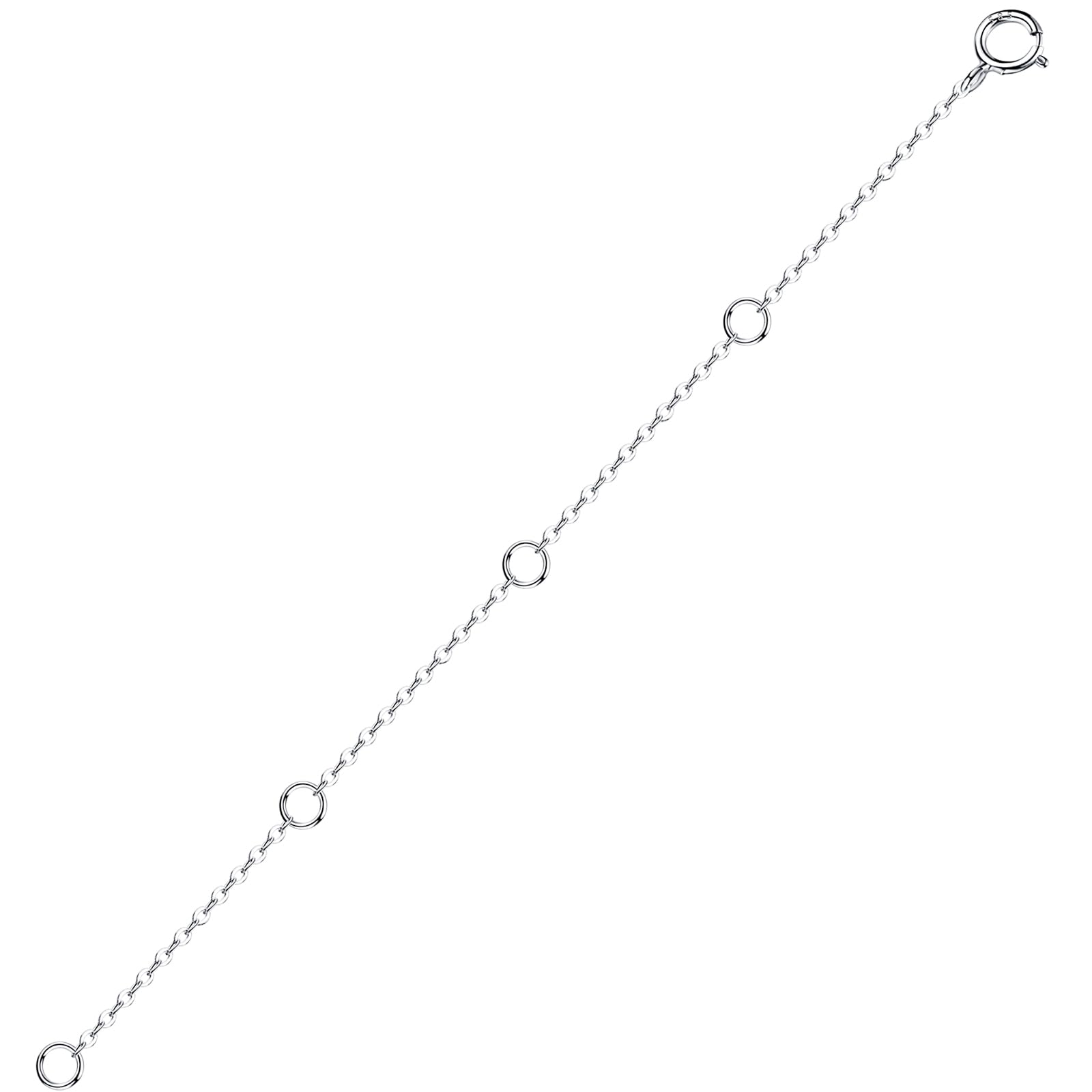 14K Solid Gold Necklace Extender for Women 4"(14K White Gold-4 Inch)