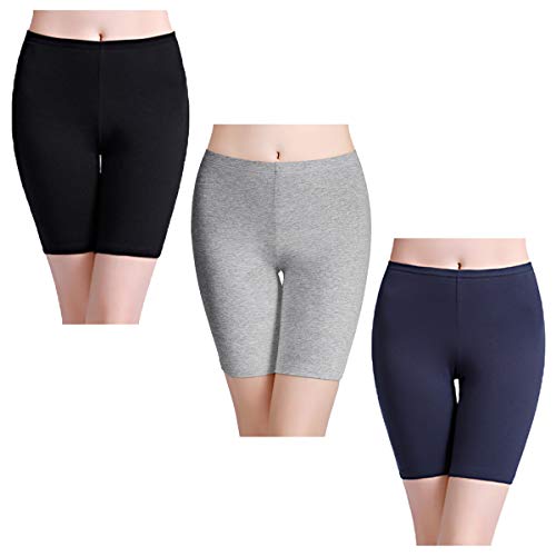 Image of wirarpa Women's Cotton Boy Shorts Underwear Anti Chafing Soft Biker Short Plus Boy Shorts Panties 4 Pack, Multicolor05-4 Pack