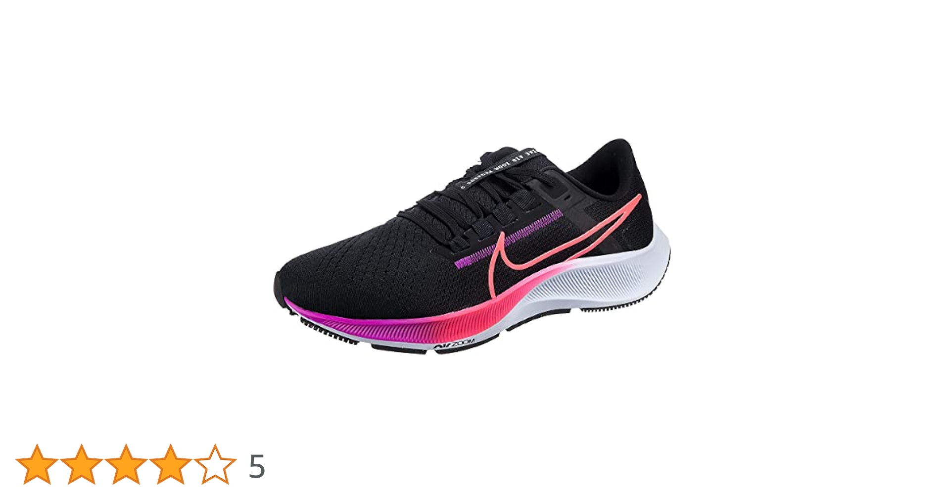 Nike Men's Air Zoom Pegasus 38 Running Shoes, Black, 11.5 CA