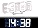 Produktbild Lunartec LED Wanduhr 3D: Große Digital-LED-Tisch- & Wanduhr, 7 Segmente, dimmbar, Wecker, 21 cm (3D LED Uhr)