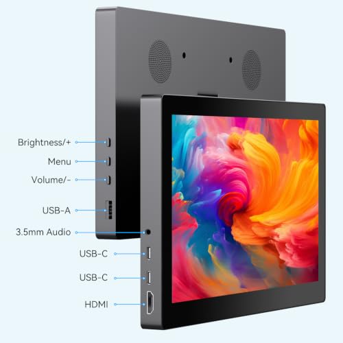 Image of 10.1 inch 2K Touchscreen Monitor, 2560x1600 USB-C HDMI Portable Touch Display | Small Monitor, Built-in Speakers, Adjustable Kickstand, VESA Mountable, 16:10 QHD IPS, for Laptops /PC /Phone /PS4 /Xbox