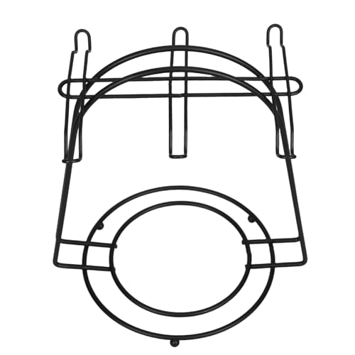 FRCOLOR Estante para Tazas de Café de Metal Negro con 6 Ganchos y Base Redonda, Diseño Ligero y Minimalista para Almacenamiento Versátil en Cocina o Sala